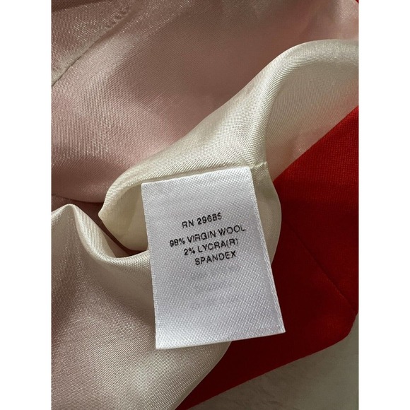 Pendleton Women’s Size 18 Red Single Button Virgin Wool Stretch Blazer Jacket - Picture 13 of 15